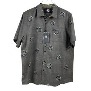 IPD Brainwarp Button Up Short Sleeve Shirt NWT MSRP $62 Men’s Size L
